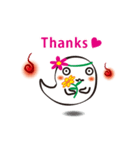 Cute ghost ＆ fireballs 2（個別スタンプ：24）