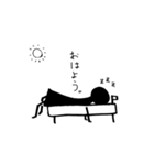 手書きの黒い人（個別スタンプ：16）