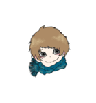 ゆるっとマフラー男子（個別スタンプ：1）