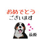 荻原さん用の名前スタンプ・子犬のイラスト（個別スタンプ：15）