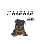 荻原さん用の名前スタンプ・子犬のイラスト（個別スタンプ：20）