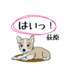 荻原さん用の名前スタンプ・子犬のイラスト（個別スタンプ：22）