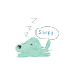 Sleepy Blue Dog（個別スタンプ：2）