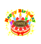 11月の誕生日★ケーキでお祝い★日付入り（個別スタンプ：7）