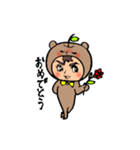 りんごくまくん（個別スタンプ：2）
