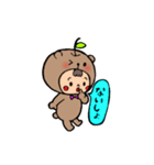 りんごくまくん（個別スタンプ：5）