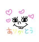 カラフルな顔文字くん（個別スタンプ：3）