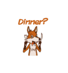 Fox, Crab, Lion, Owl and Turtle（個別スタンプ：16）