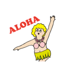 ハワイのパワーをフラダンスで！（個別スタンプ：1）