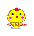 Sun chick and halloween（個別スタンプ：1）