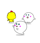 Sun chick and halloween（個別スタンプ：7）