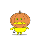 Sun chick and halloween（個別スタンプ：11）