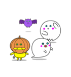 Sun chick and halloween（個別スタンプ：12）