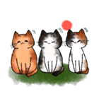 でぶねこ三姉弟（個別スタンプ：14）