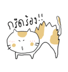 Chubby Cat MaoMao Eat Fish V5（個別スタンプ：5）