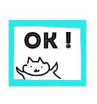 シンプル挨拶手書き猫（個別スタンプ：5）