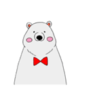 蝶ネクタイしろくま（個別スタンプ：18）