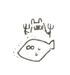 悲惨なヒラメ。（個別スタンプ：7）