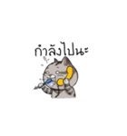 Super lazy cat with love, cute and fun.（個別スタンプ：13）