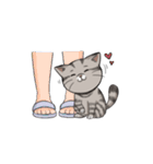 Super lazy cat with love, cute and fun.（個別スタンプ：24）