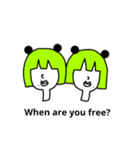 Yellow-green twins（個別スタンプ：34）