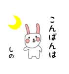 しの用 シロウサけいたん（個別スタンプ：3）