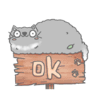 Fluffy cut cat（個別スタンプ：17）
