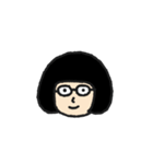 おかっぱメガネ子さん（個別スタンプ：5）