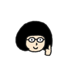 おかっぱメガネ子さん（個別スタンプ：9）
