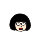 おかっぱメガネ子さん（個別スタンプ：10）