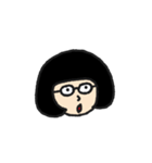 おかっぱメガネ子さん（個別スタンプ：11）