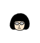 おかっぱメガネ子さん（個別スタンプ：15）
