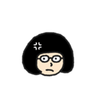 おかっぱメガネ子さん（個別スタンプ：18）