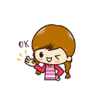 Little Pigtail Girl（個別スタンプ：3）