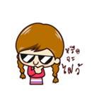 Little Pigtail Girl（個別スタンプ：7）