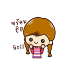 Little Pigtail Girl（個別スタンプ：24）