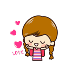 Little Pigtail Girl（個別スタンプ：34）