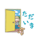 女の子とトイプードル（個別スタンプ：34）