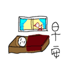 Small Eyes people's daily life（個別スタンプ：1）