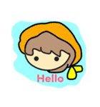 英語と日本語バイリンガルガール1（個別スタンプ：1）