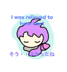 英語と日本語バイリンガルガール1（個別スタンプ：6）