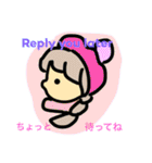 英語と日本語バイリンガルガール1（個別スタンプ：7）