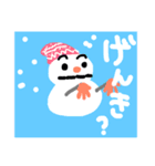 雪だるま達のパーティ。（個別スタンプ：2）