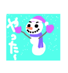 雪だるま達のパーティ。（個別スタンプ：11）