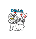 ニワトリみたいなエリザちゃんとお友だち（個別スタンプ：4）