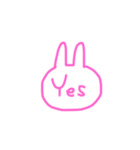 うさぎの返事（個別スタンプ：11）