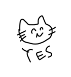 猫と下手文字（個別スタンプ：10）