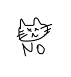 猫と下手文字（個別スタンプ：11）