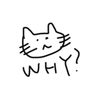 猫と下手文字（個別スタンプ：13）