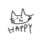猫と下手文字（個別スタンプ：14）